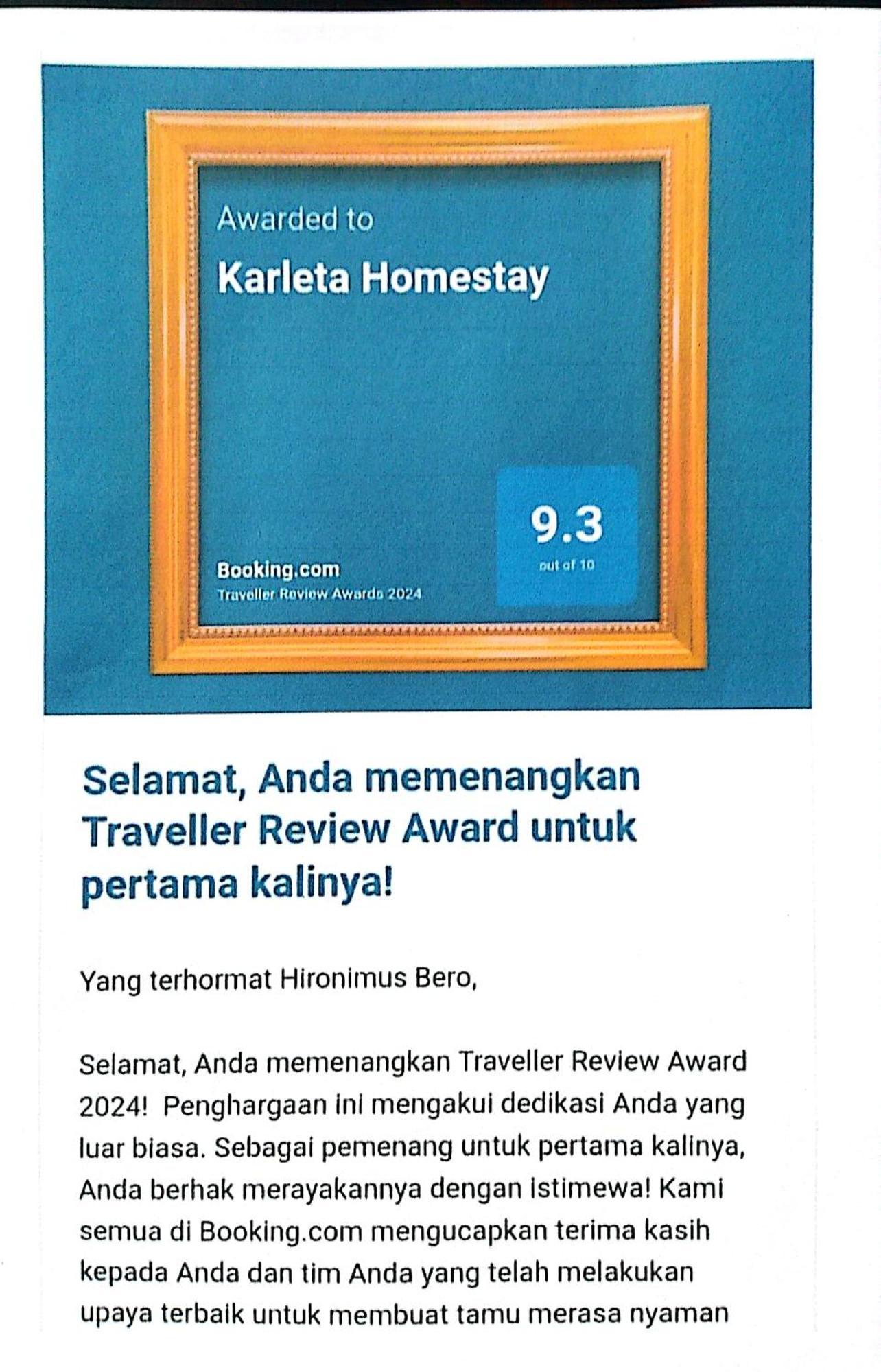 Karleta Homestay Ruteng Esterno foto